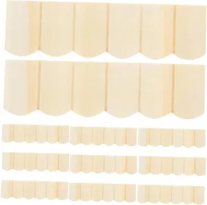 Miniature makeup Roof Accessories for Model Building Friendly Material Design for DIY Projects and Miniature Landscapes 36pcs Unfinished Wooden Dollhouse Roof Tiles 