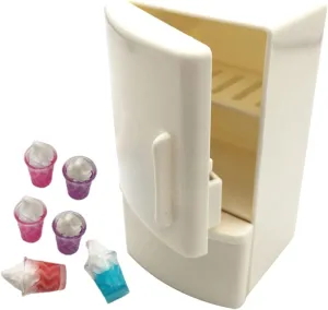 Miniature Refrigerator Model for Dollhouse Landscape Prop Ice Creams Lightweight Plastic Furniture for Boys refuse vital juvenile implicitly terminate bacteria and Girls Pretend Play and Craft Collecting IMIKEYA 2sets 