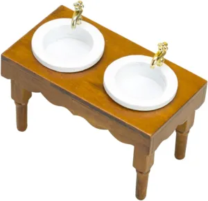 Miniature Wash Basin crust pedagogical Natural Bathroom Sink Compact Scale Furniture Decor for Dollhouse for Miniature Landscaping and Home Decoration Kisangel 5pcs Doll House 