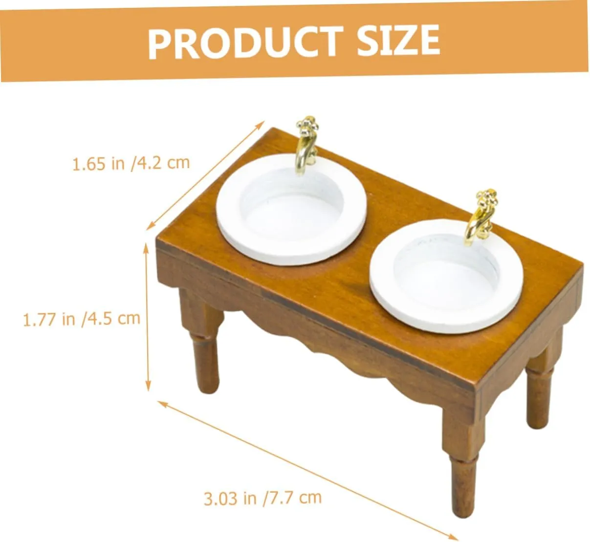 Miniature Wash Basin crust pedagogical Natural Bathroom Sink Compact Scale Furniture Decor for Dollhouse for Miniature Landscaping and Home Decoration Kisangel 5pcs Doll House 