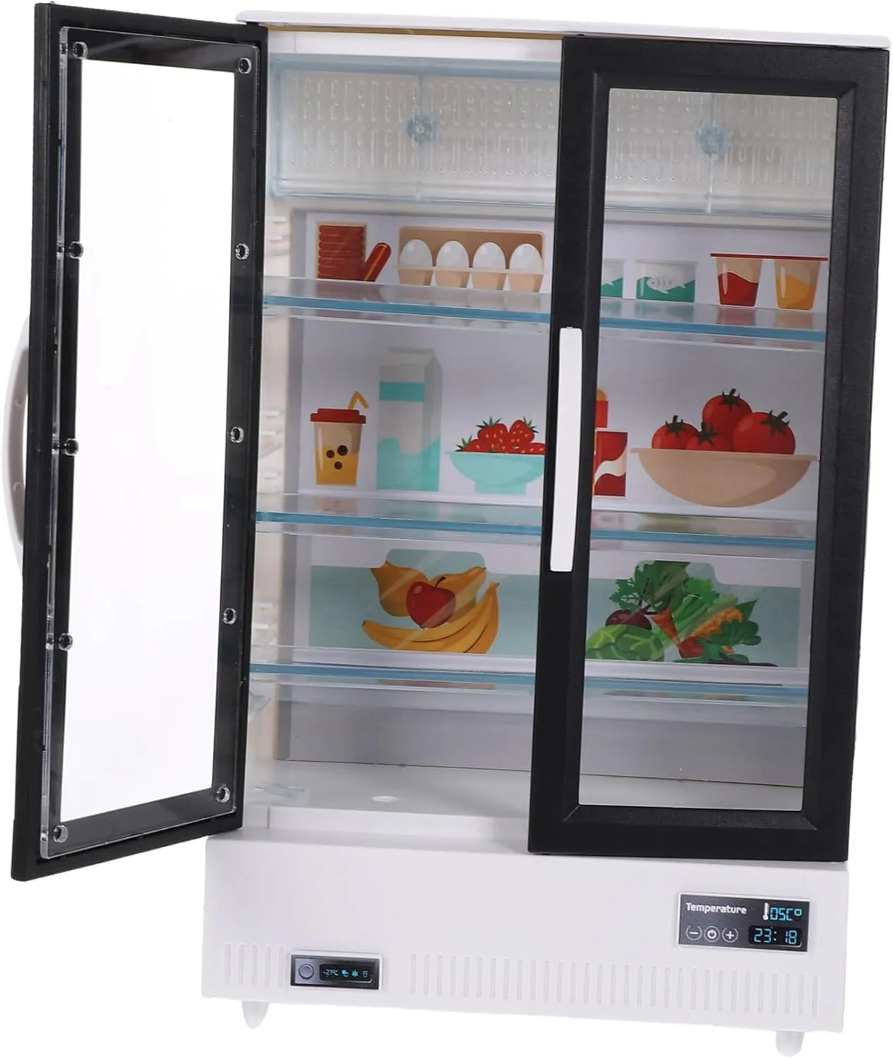 Miniatures for Home Decoration Dollhouse Miniature Fridge Model Tiny Refrigerator Decor for DIY Mini shear Houses Kitchen 