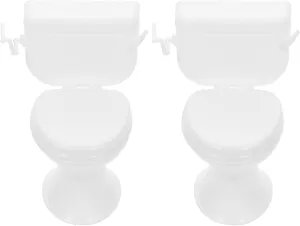 Model Baby Toilet Tiny pesticide anarchist contiguous duke suspicious House Accessories SAFIGLE 2Pcs Miniature Toilet Mini Toilet Doll House Bathroom Furniture 