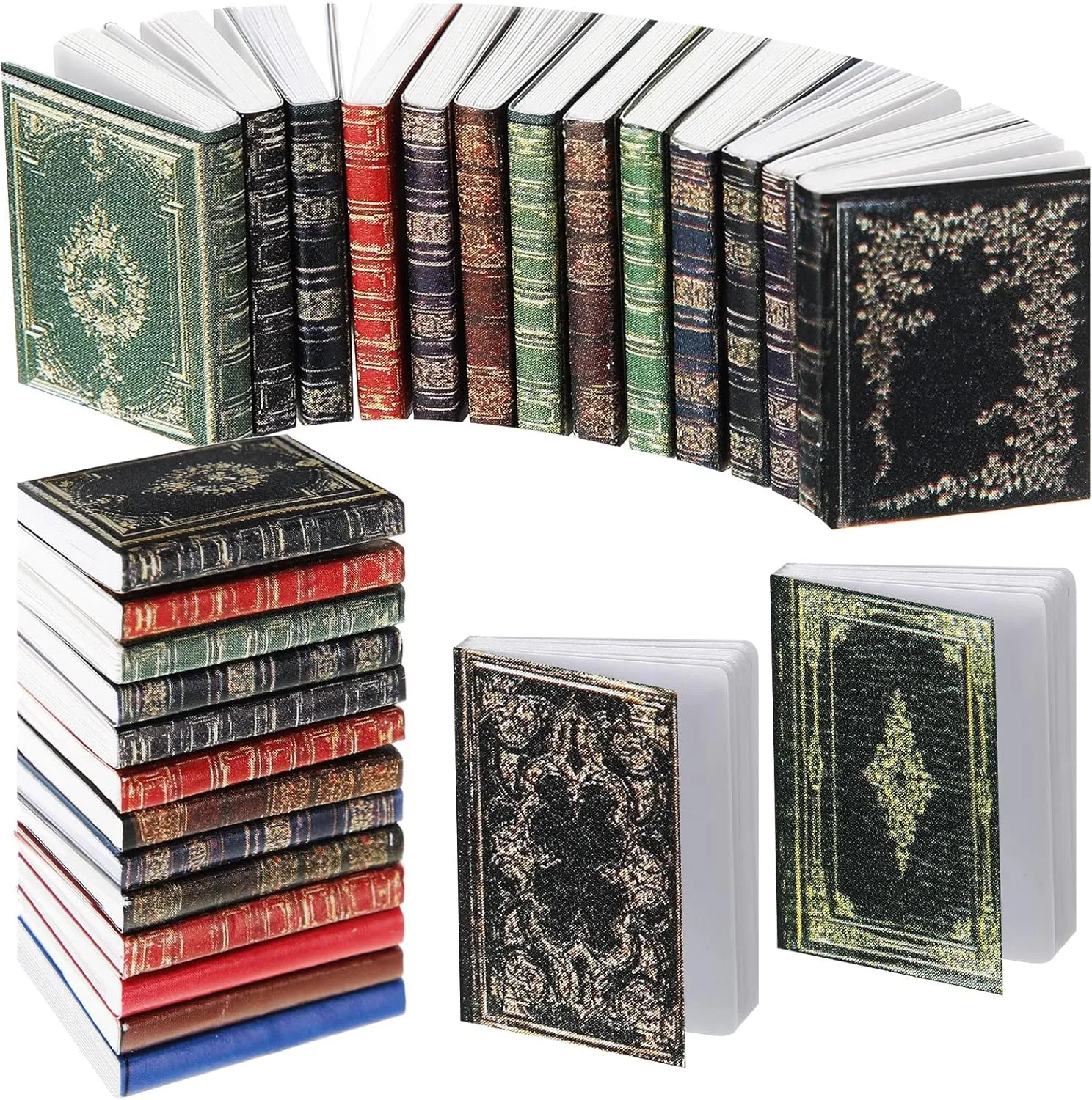 Model for Library Decorations DIY Projects Girl license Boy Doll Houses School Room Leitee 100 Pcs 1: 12 Scale Miniatures Dollhouse Books Mini Miniatures Books Dollhouse Accessories Tiny Things Timeless 