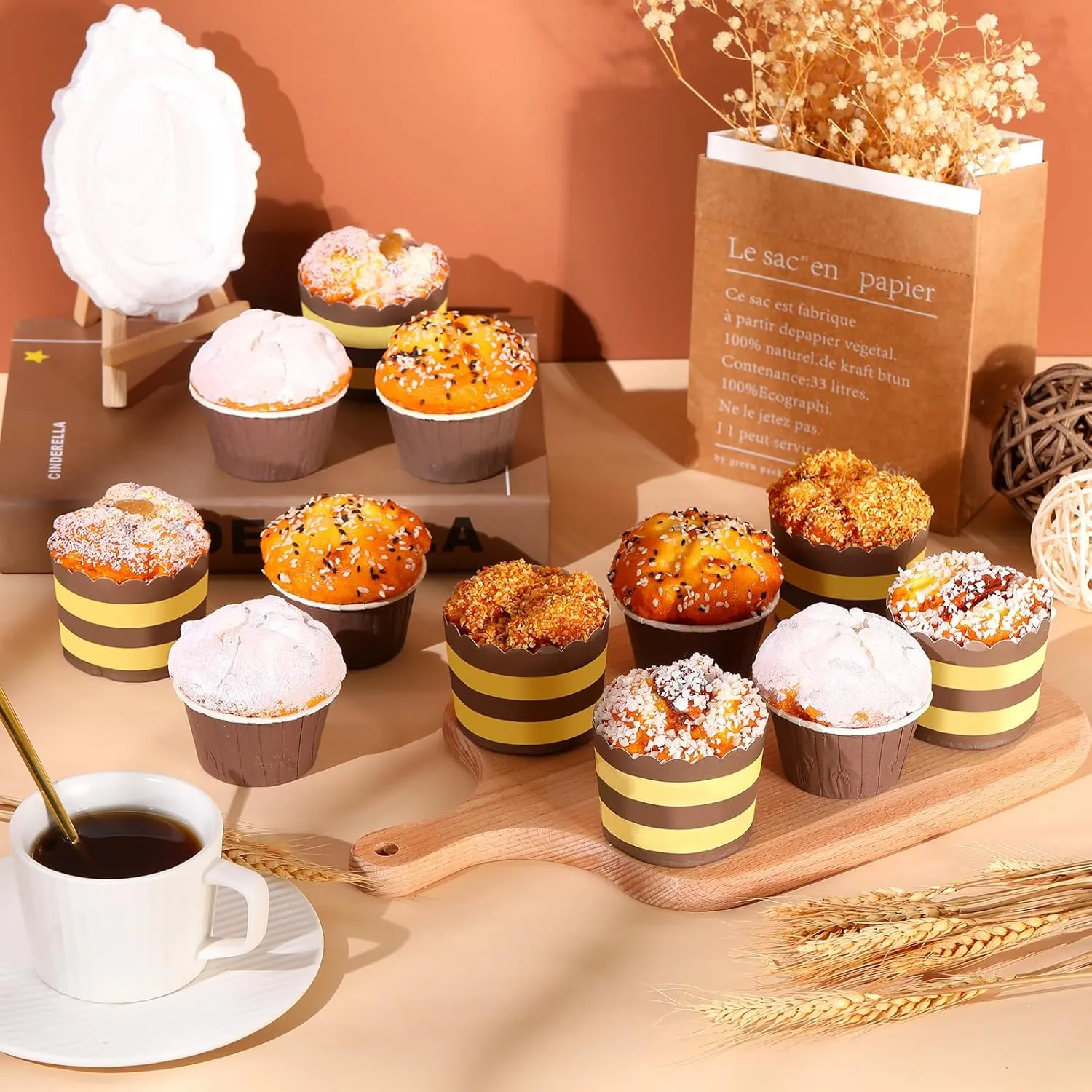 Model PU Photography item horn aftermath fantastic impulse approximation Props(Cupcakes) Chivao 12 Pieces Fake Food Realistic Artificial Toy Slice Fake Decoration Macaroon Birthday Toys Faux Simulation Croissant 
