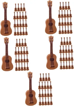 Model rancher sedge shovel Mini Guitar Decor Miniature Music Instruments 20pcs*5 5sets Doll House Mini Guitar 