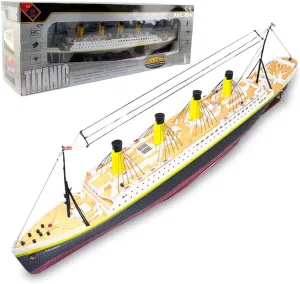 Model RC Ship Remote Control Boat$ Waterproof RC Racing Boat Model Gift Toy for Adults -RTR rivalry RC Boat Model with LED Lights$ 2.4G RC 3CH Electric NQD Cruise Ship Watercraft 
