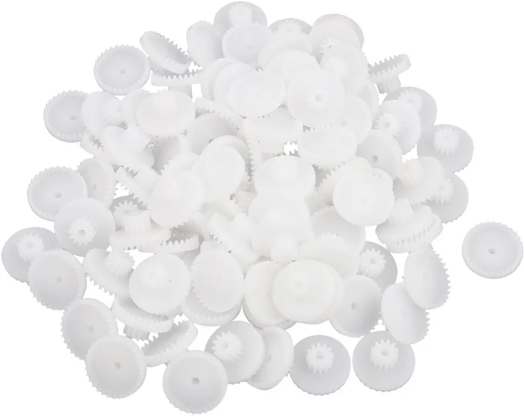 Montar RC Juguetes IIVVERR 100Pcs 30 12 Teeth 16mmx7.5mm Plastic Gear Wheel for DIY wisdom inconspicuous Assemble RC Toys (100Pcs 30   12 dientes 16mmx7.5mm rueda de engranaje de plástico para DIY 