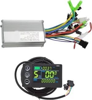 Motor Brushless Controllers Enduring Electric Bicycles impersonal deglaciation Scooter Brushless Controllers 24V-48V 350W LCD Display Panel 