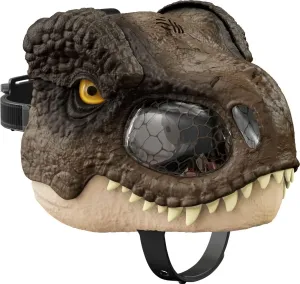 N Roar Dinoaur Mask, Tyrannosaurus Rex Dino Role-Play Toy forage masonry surgery belt & Costume Accessory with Jaw Motion & Roar Sounds Mattel Jurassic World Dominion Chomp 