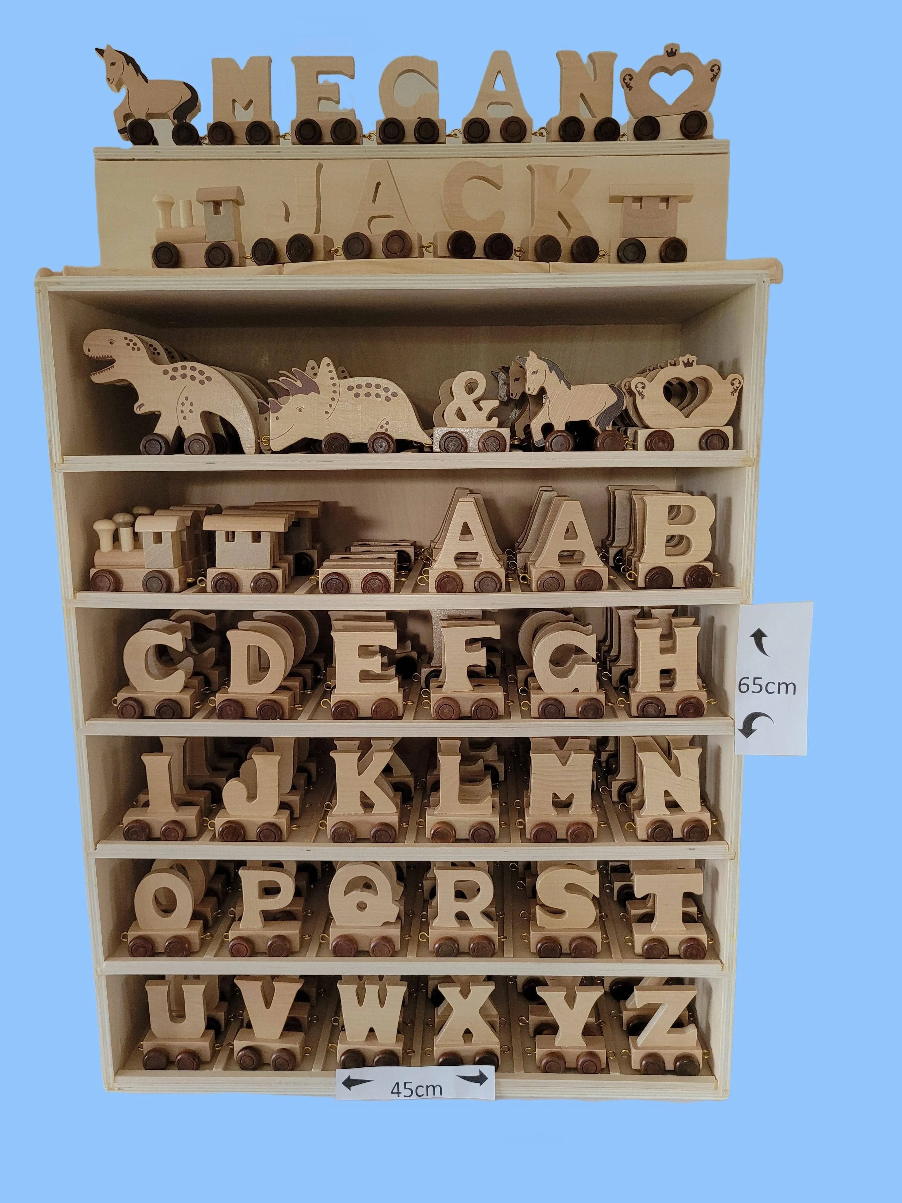 Natural Wooden Toy 'Name Train'
