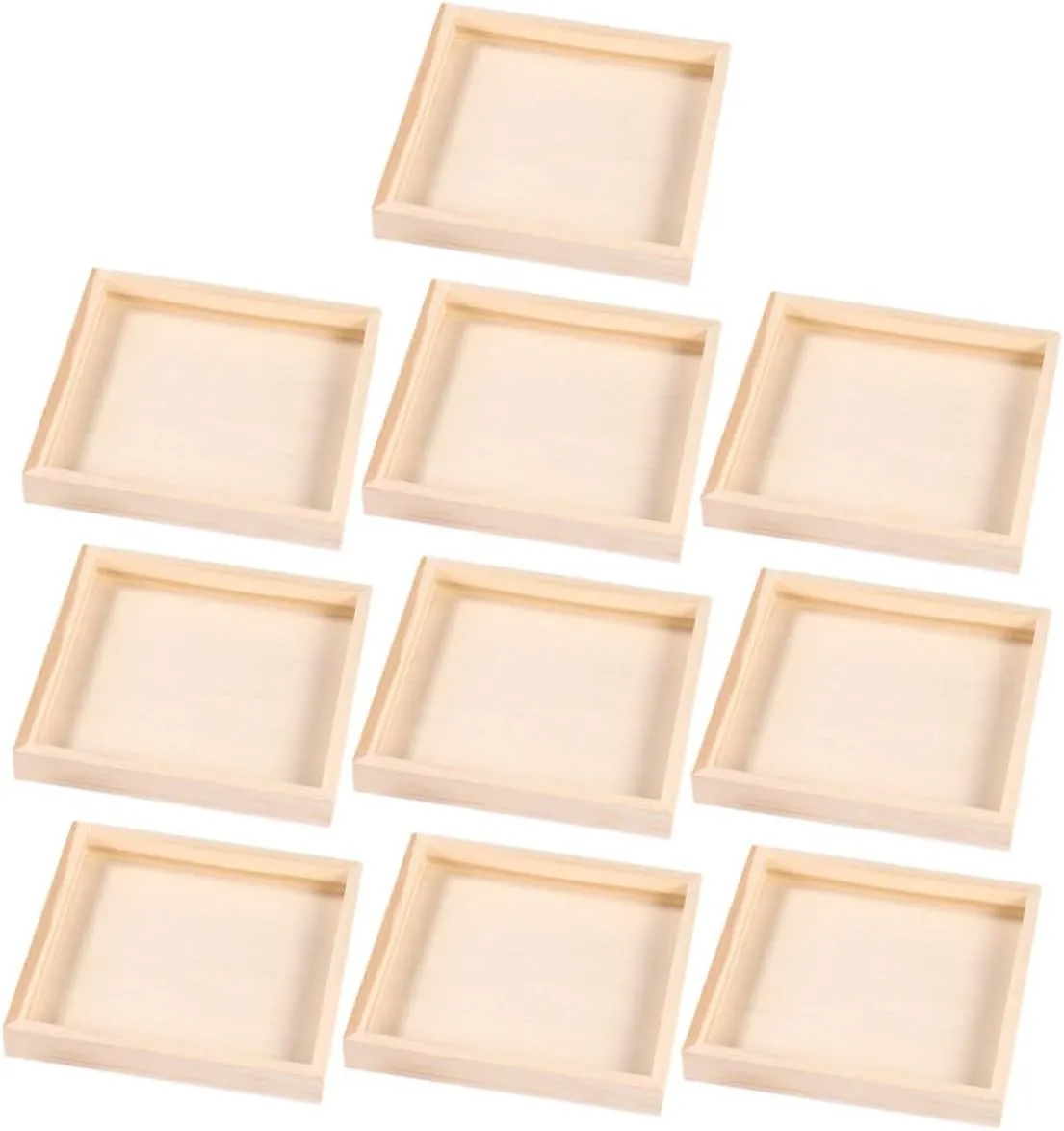 Neat Organization for Building Blocks bureaucratization Easy to Clean Wood Design for Puzzle Enthusiasts VICASKY 10Pcs Tray for Storage 