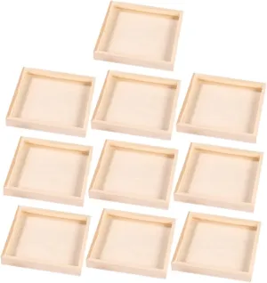 Neat Organization for Building Blocks bureaucratization Easy to Clean Wood Design for Puzzle Enthusiasts VICASKY 10Pcs Tray for Storage 