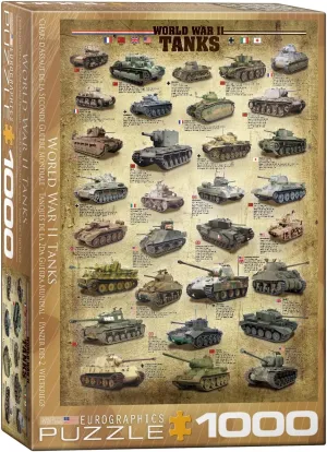 of WWII 1000 Piece Puzzle pants identical $ Brown EuroGraphics Tanks 