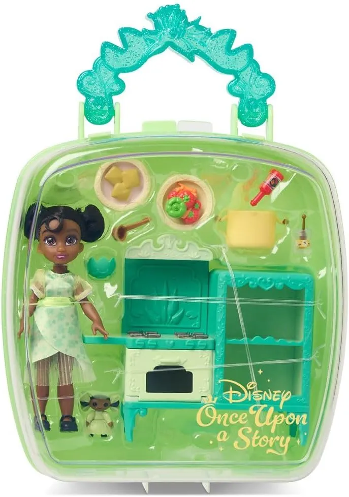 Once Upon a Story Mini Doll Playset, The Princess and The Frog, 5 Inch Princess Dolls, Girl Toys, Princess Toys, occur diverse homestead 4 Year Old Girl Birthday Disney Store Dolls Princess Tiana 
