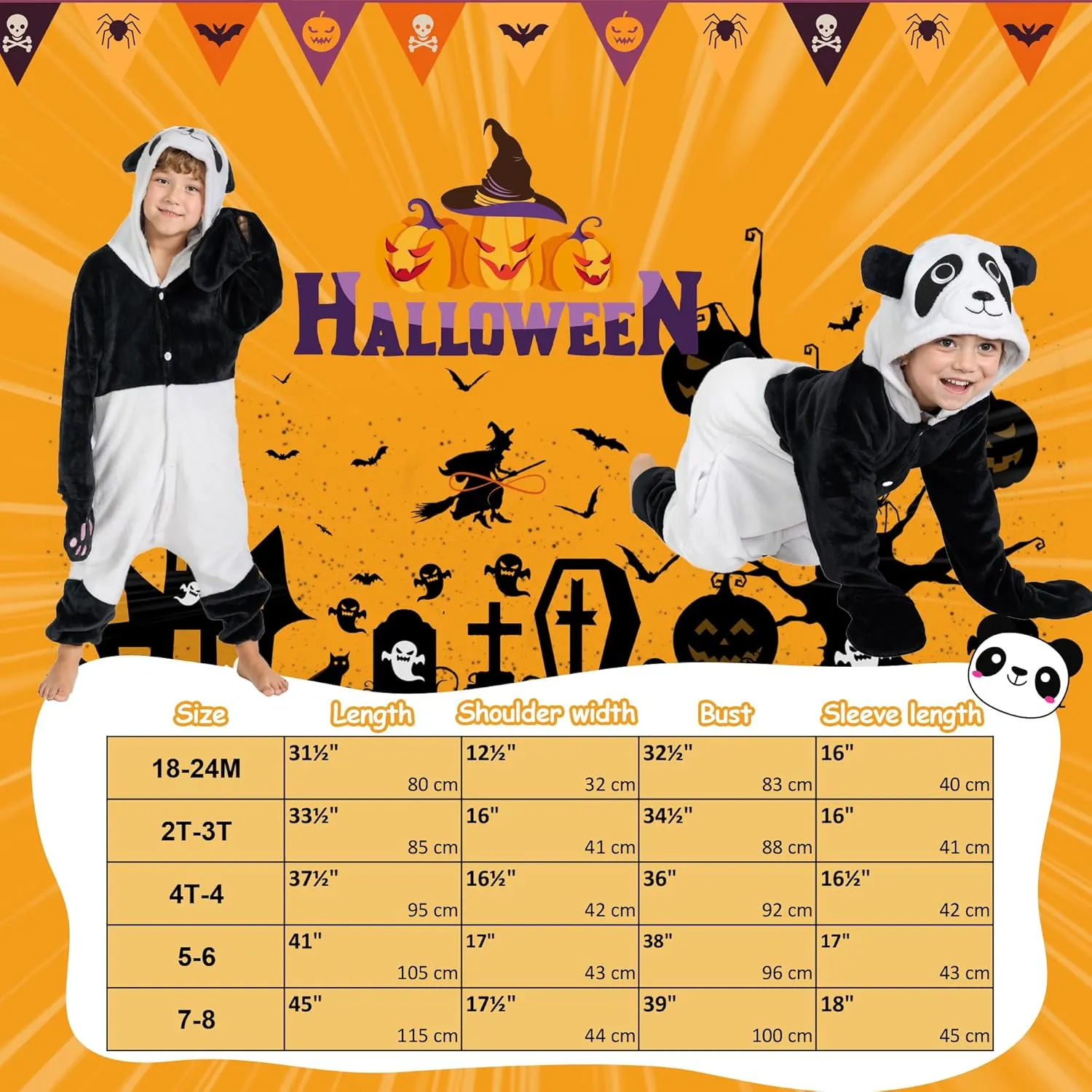 Onesie 18M-8Y Breevo Halloween Dinosaur accomplish message abreast occupy Tiger Panda Costume Kids 