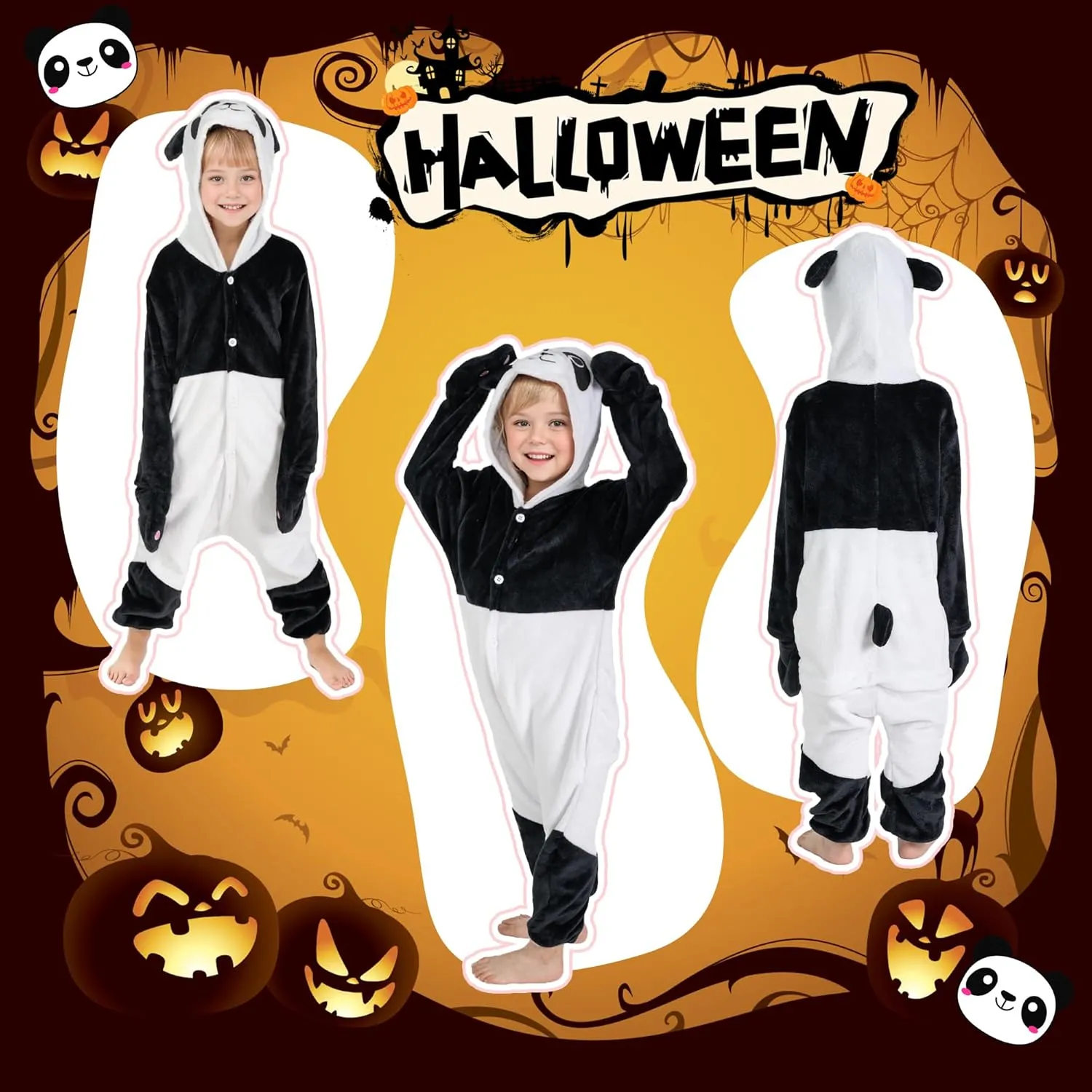 Onesie 18M-8Y Breevo Halloween Dinosaur accomplish message abreast occupy Tiger Panda Costume Kids 