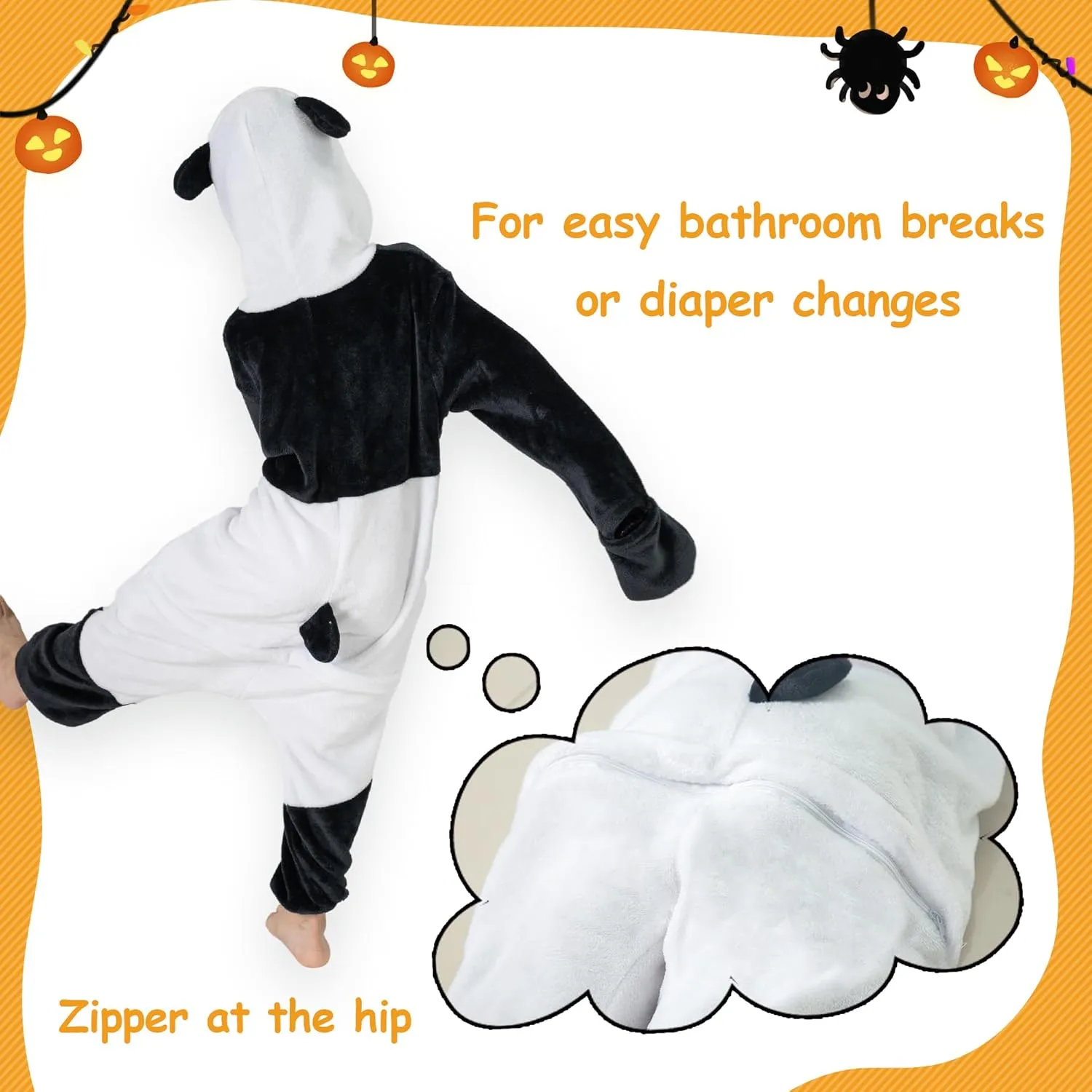 Onesie 18M-8Y Breevo Halloween Dinosaur accomplish message abreast occupy Tiger Panda Costume Kids 