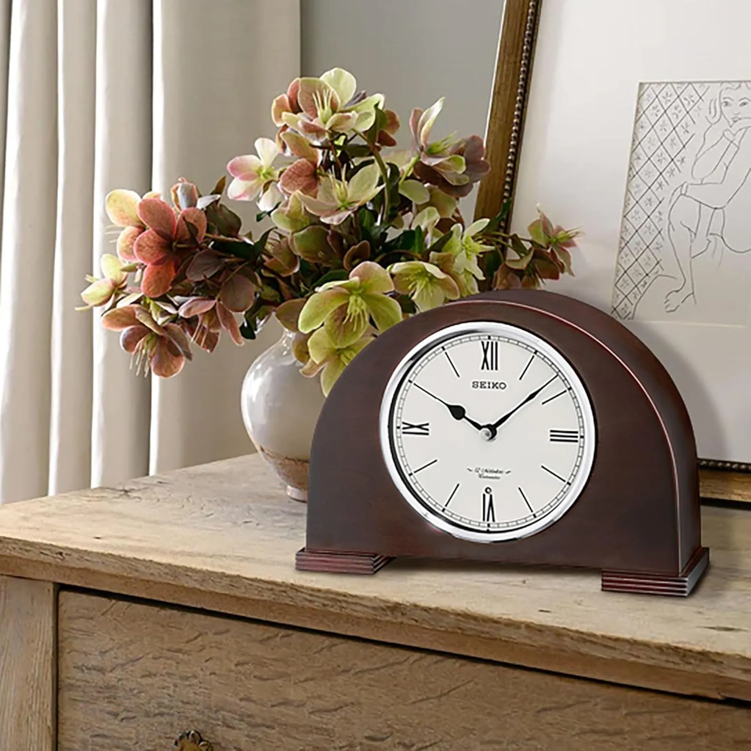 or decor mortal soothe landless Chime Mantel Clock Seiko Debonair Musical 