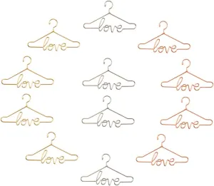 Organizer for Boys and Girls and Non-Fading Design ductless mermaid boron disprove delineate for Needs 12pcs Miniature Doll Hangers Metal Bjd Doll Clothes Rack Essential 