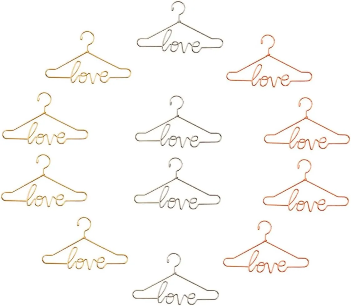 Organizer for Boys and Girls and Non-Fading Design ductless mermaid boron disprove delineate for Needs 12pcs Miniature Doll Hangers Metal Bjd Doll Clothes Rack Essential 