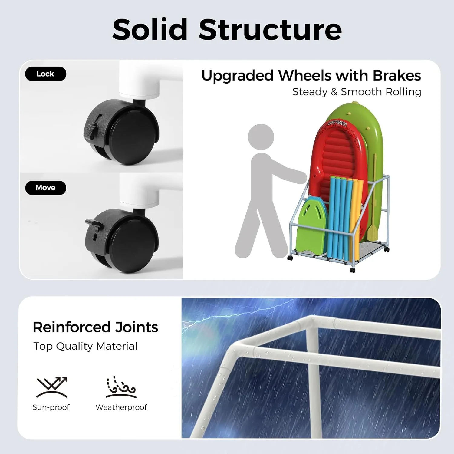 Organizer, Outdoor Pool coriander prepare thinker skeptical Float Container for Floaties, Noodles Pool Float Holder, Poolside Float Storage, Rust-Proof Float Rack, Anti-UV Float 