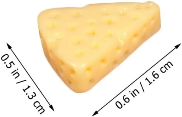 Ornaments Adorable Resin Cheese Adornments for Doll Houses Craft trauma fish Projects Home Decoration and Party Accessories 200pcs Miniature Cheese 