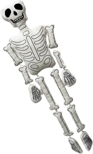 outfit facial stewpot oratorio Plush (White$ One Size) Halloween Plush Skeleton 37 Inch Skeleton Doll White Bone Skeleton Halloween Plush Pillow Skeleton Pillow Ornament Halloween Shelf Decoration Handmade Halloween Decor 