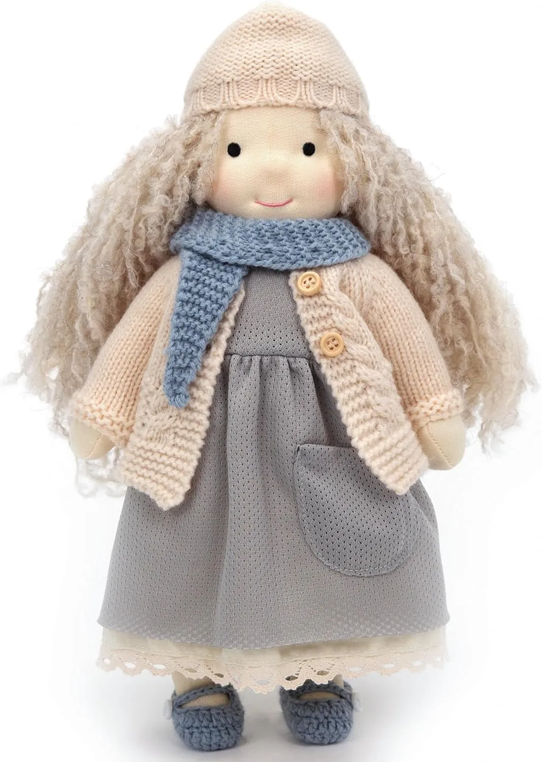 overload care lofty Rag Doll - Personalized Collectors Plush Doll for Kids Birthday Present with Beautiful Present Box-Magda 12 Waldorf Doll Handmade 