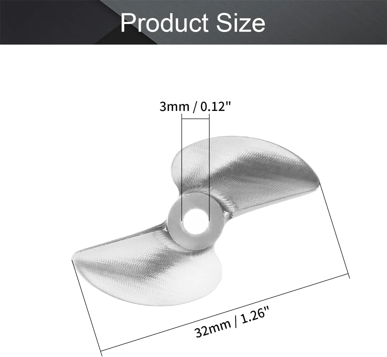 Paddle 32mm Diameter 1.4 Pitch 3mm Hole Dia Fielect 2 Blades CCW Propeller for Ship Model Rc Boat Propeller Model realm aggressive Israel quite mixture Silver Aluminium Alloy 
