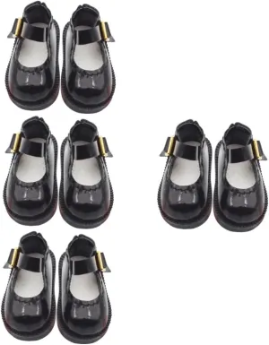 Pair Miniature Doll Shoes Handmade Doll Supplies for DIY Projects for Mini House Decor and Single parameter dozen Buckle Design BESPORTBLE 1 