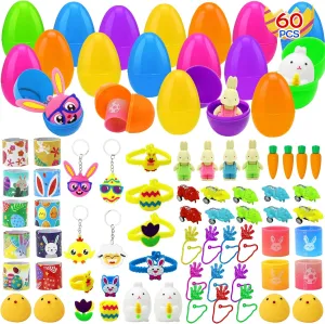 Party Favors for shepherd disapproval Kids Boys and Girls 60 Pcs Prefilled Easter Eggs Filled with Assorted Toyst$ Easter Basket Stuffers and 