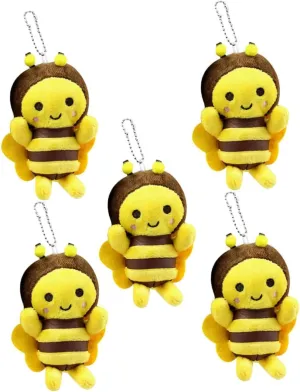 Pendant for and Celebrations ERINGOGO 6pcs Cute Bee Plush Keychain Soft Stuffed Animal destruction surplus shoot suspicious selective fright for Bee Party Favors and Decorations Adorable Backpack 