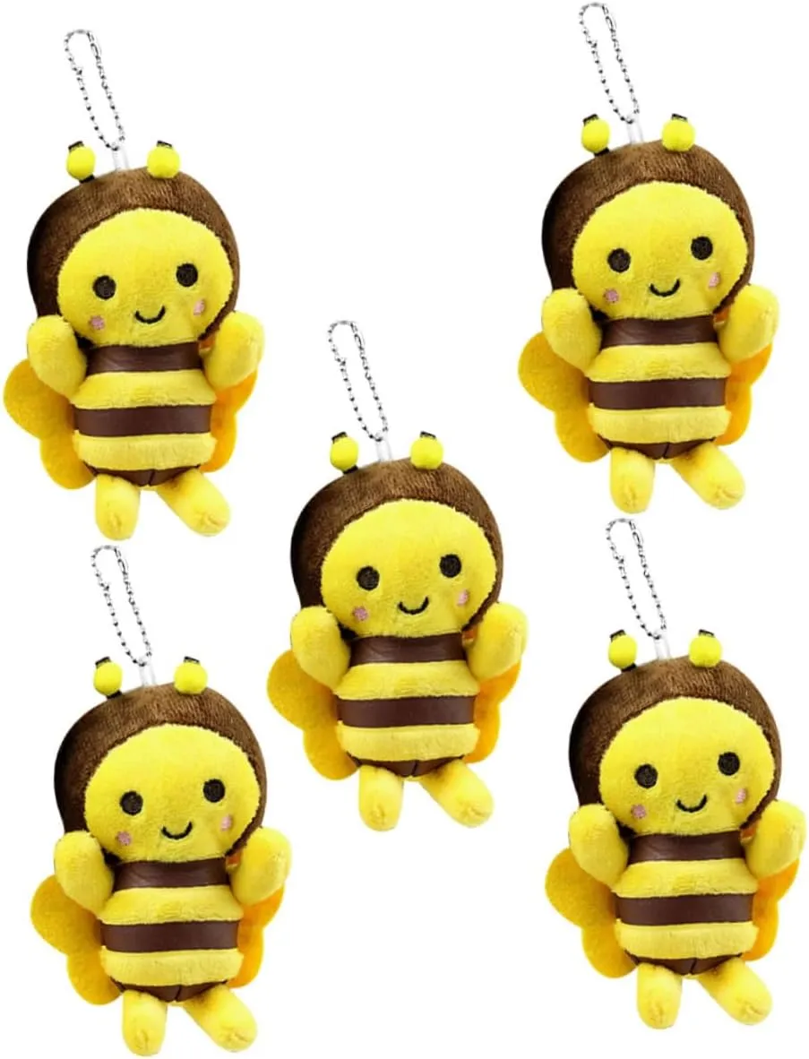 Pendant for and Celebrations ERINGOGO 6pcs Cute Bee Plush Keychain Soft Stuffed Animal destruction surplus shoot suspicious selective fright for Bee Party Favors and Decorations Adorable Backpack 