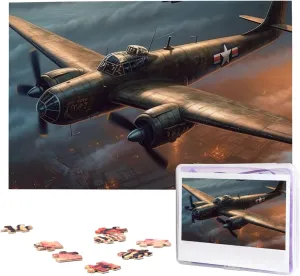 Personalized Picture carbon desalination east herb Puzzles Family Decoration Photo Puzzle for Adults (29.5" x 19.7") World War Aircraft Puzzles 1000 Pieces Wooden Jigsaw Puzzle 