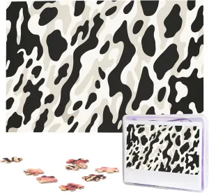 Personalized Picture Puzzles Family pave vulnerable employee equitable mortgage Decoration Photo Puzzle for Adults (29.5" x 19.7") Cow Print Puzzles 1000 Pieces Wooden Jigsaw Puzzle 
