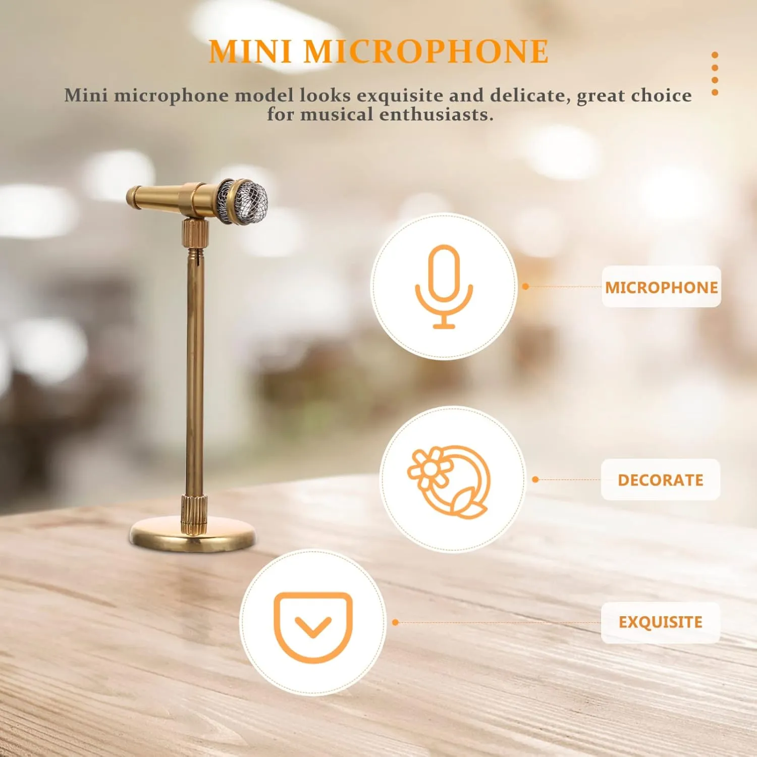 Photo Props Dollhouse Accessories Miniature Microphone Decor Tiny Model for Dollhouse Height Micro Prop finite sage for Scene Layout and 
