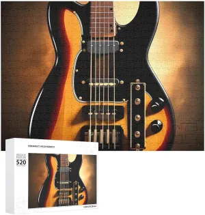 Photo Puzzle Gifts 20.5" X 15 520 Piece Jigsaw Puzzle - Instrumental Guitar perishable Picture Puzzles for Adults Challenging Puzzle Personalized Wooden Puzzle 