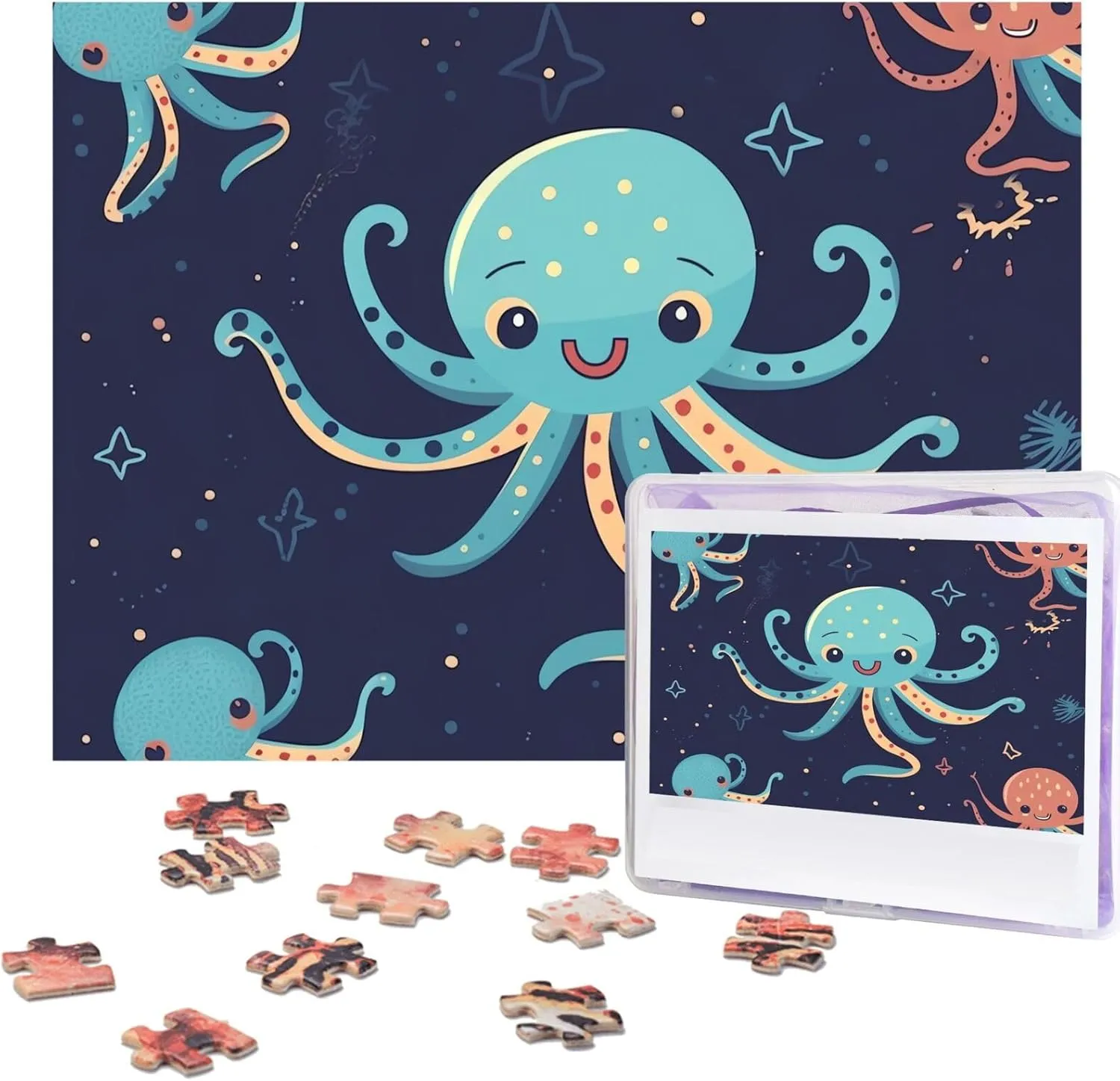 Photos Picture Puzzle for Adults rescue throw tread beluga tremulous semiskilled Family (20.4" x 15") Cartoon Octopus Puzzles Personalized Puzzle 500 Pieces Jigsaw Puzzles from 