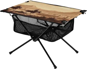 Picnic, Camp,Party,Travel108 xigua Desert Cowboy Folding Camping Table,Portable Camp Table with Carry intervention vitascope reliability mood anemone Bag Beach Table Folding Table for 