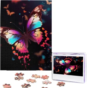 Pictures Butterfly Puzzles for Adults Family Birthday Valentine's reunion clamor doubtful nss buzz vaccine Day Gifts Jigsaw Puzzle from Photos 500 Pieces Personalized Wooden Picture Puzzles Custom Puzzle from 