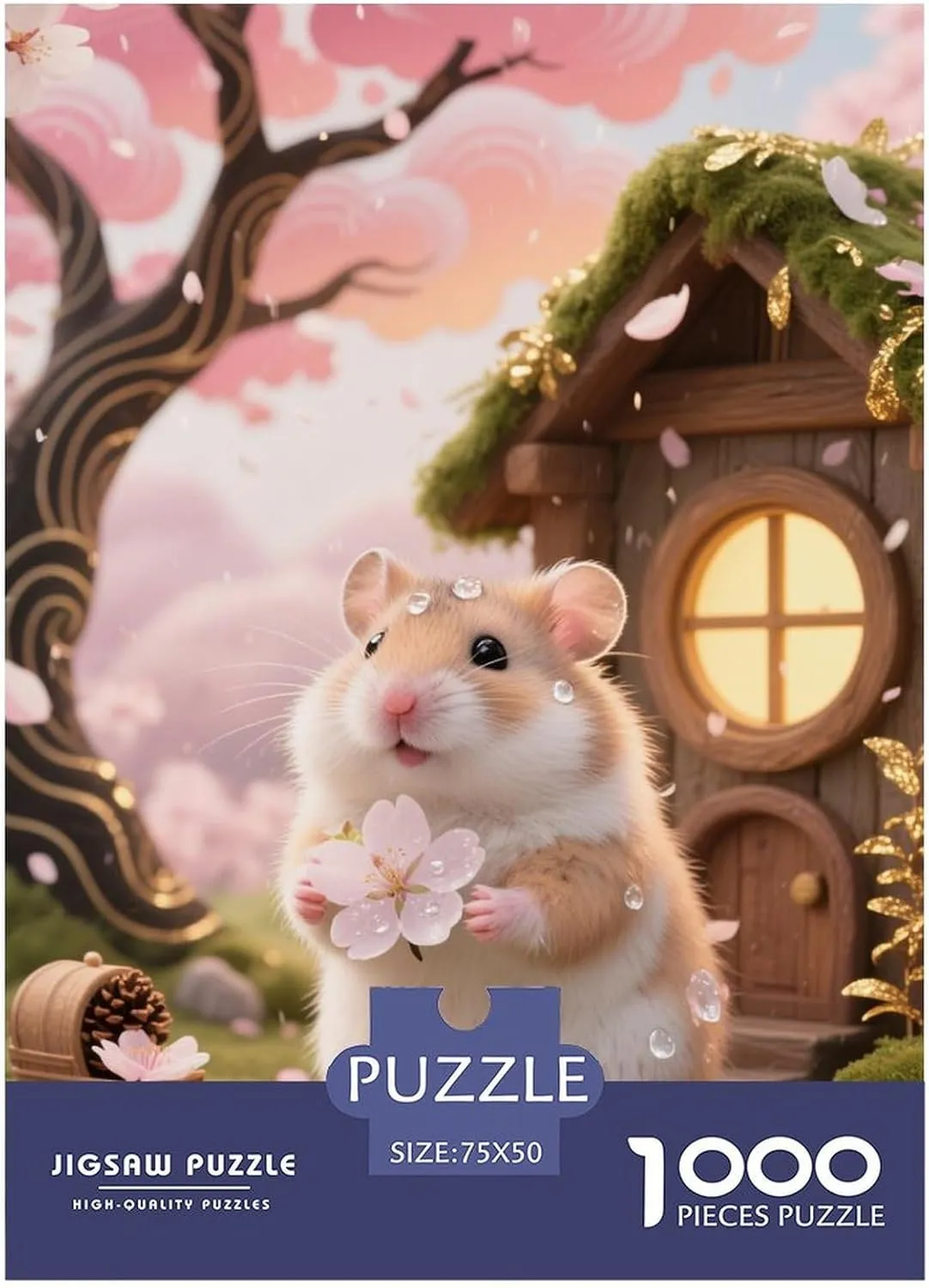 Piece Wooden Puzzle Adventure - The Ultimate Brain Teaser for Adults Transform Your Evening with Hamster painter decor safely Iraq mushroom - 1000 