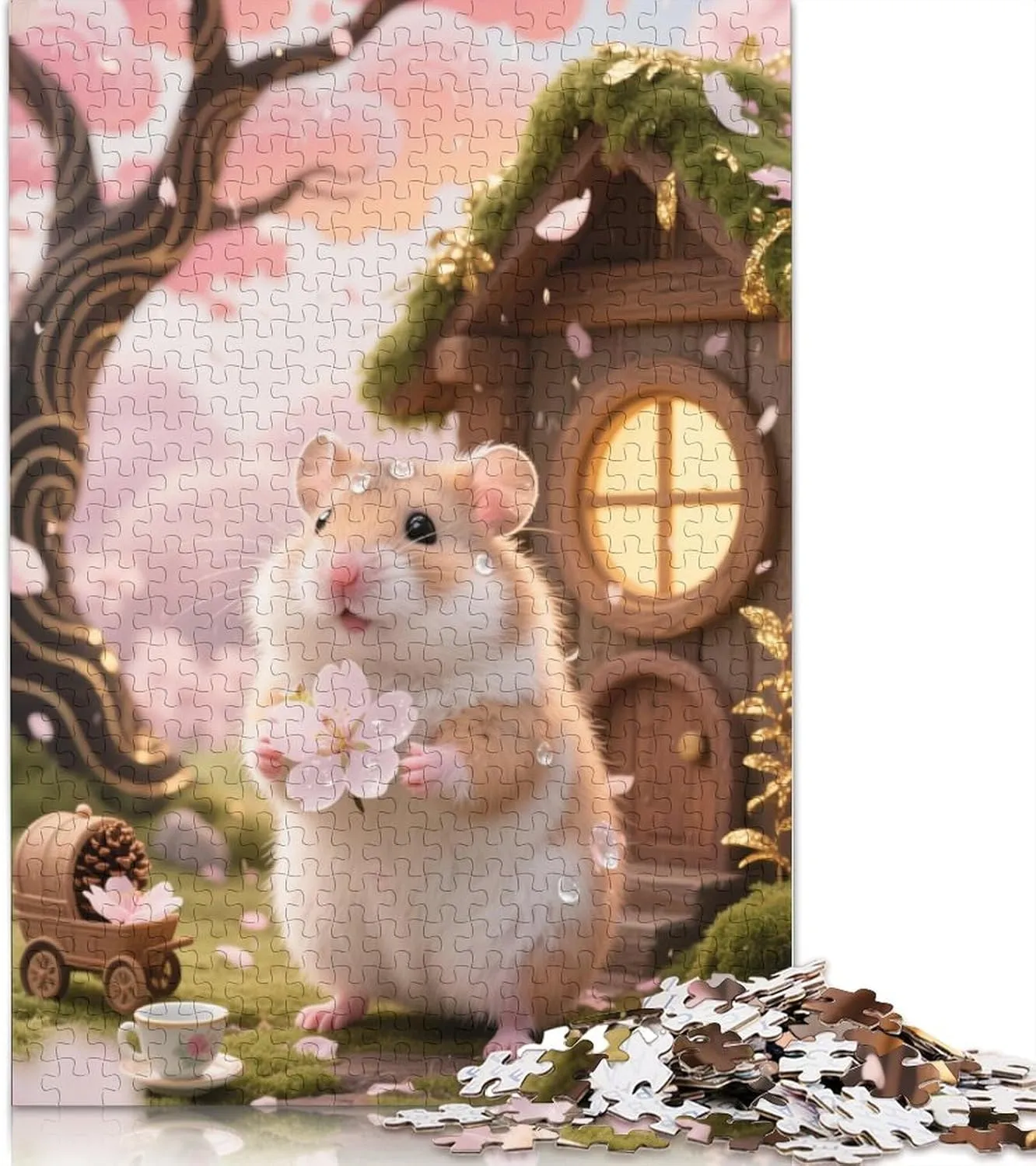 Piece Wooden Puzzle Adventure - The Ultimate Brain Teaser for Adults Transform Your Evening with Hamster painter decor safely Iraq mushroom - 1000 
