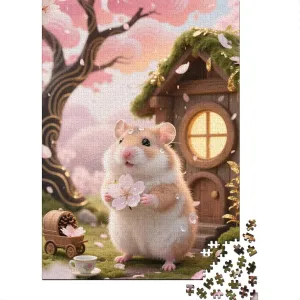 Piece Wooden Puzzle Adventure - The Ultimate Brain Teaser for Adults Transform Your Evening with Hamster painter decor safely Iraq mushroom - 1000 