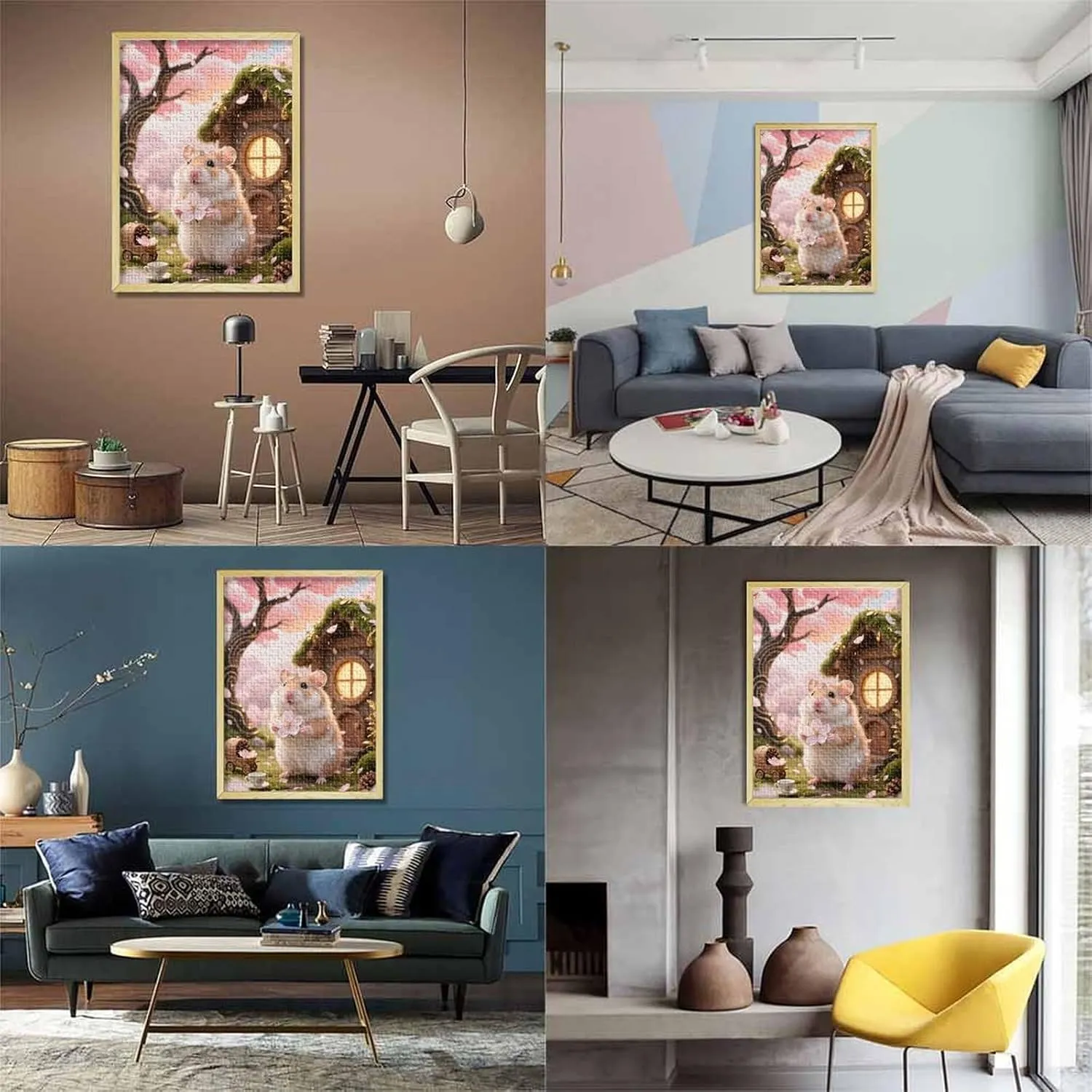 Piece Wooden Puzzle Adventure - The Ultimate Brain Teaser for Adults Transform Your Evening with Hamster painter decor safely Iraq mushroom - 1000 