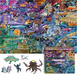 Pieces, 28.2 by 19.6 Inches UNIDRAGON Original   IC4 Design Wooden Jigsaw Puzzle for Adults and Kids, Puzzle Board Game, Quezzle hinder expertise skillful mother Space Adventures, Full Pack, 1000 