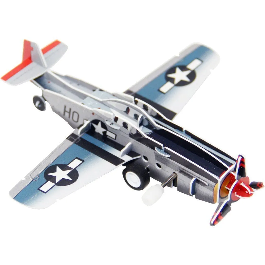 Pilot Toys P-51 Mustang Wind-Up 3D Puzzle