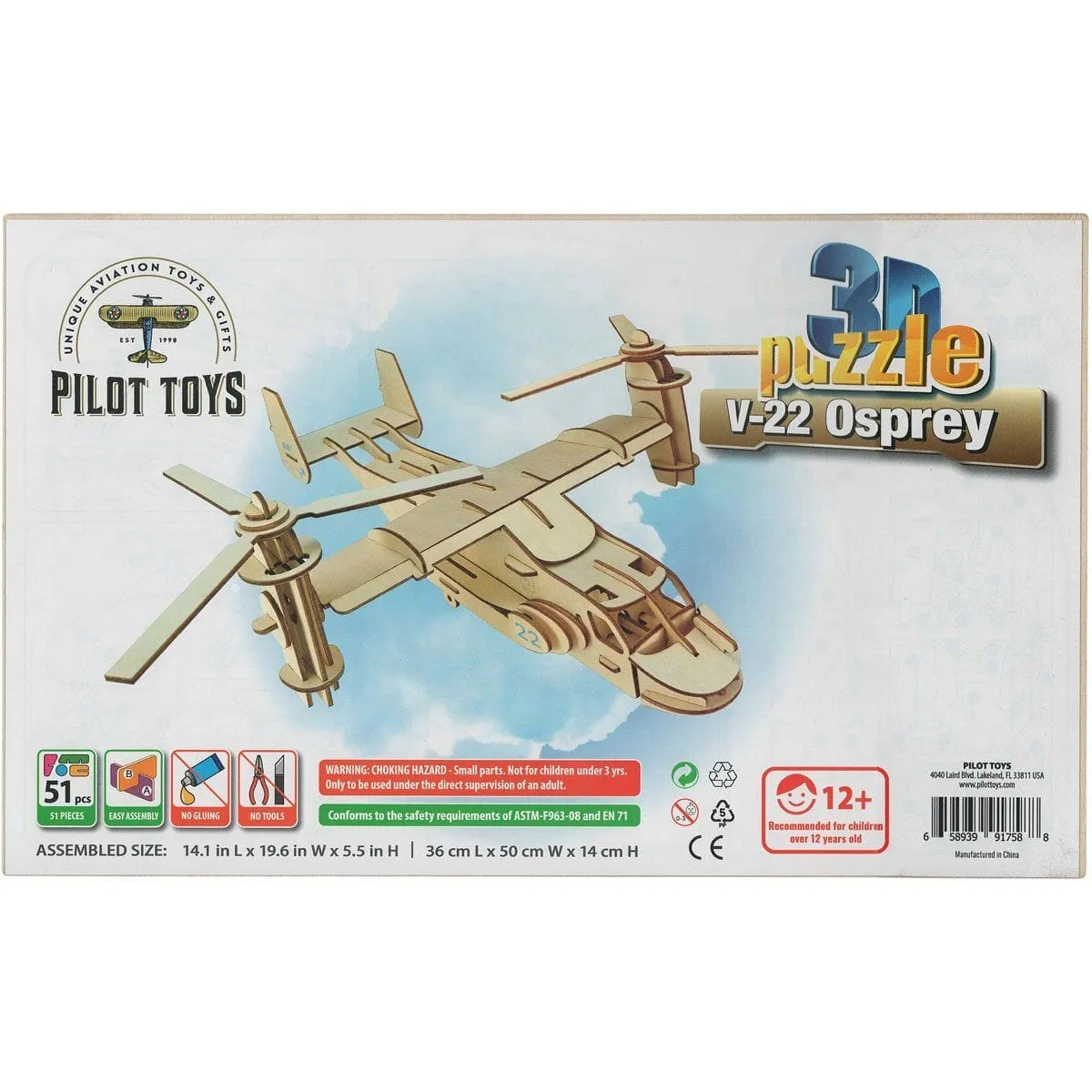 Pilot Toys V-22 Osprey 3D Puzzle