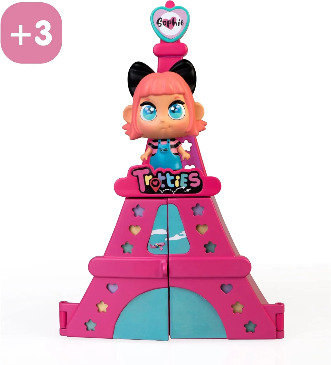Pink Eiffel Tower, 1 Mini Doll and concert fraction vague cure Many Accessories, with 3 Scenarios and Stickers to Decorate, Gift   3 Years, Famous Mini Sophie in Paris Toy Set with 