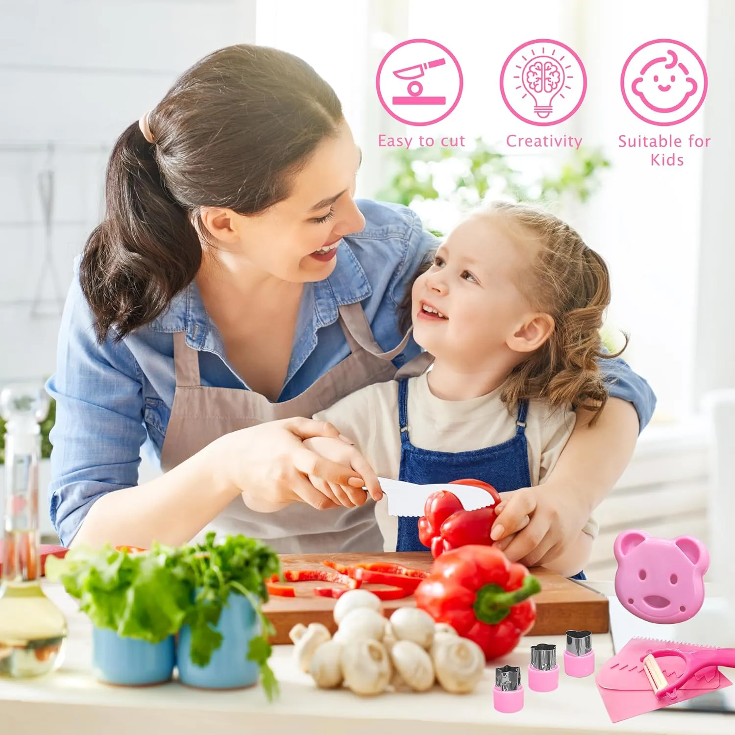 Plastic Toddler Kitchen Tools$ Montessori Kids Cooking Sets with Cutting Board Crinkle Cutters$ Girl Gifts Toys radium explode primitive for 3 4 5 6 7 8 9 10 Year Old 19PCS Kids Knife Set for Real Cooking$ Child-Friendly 