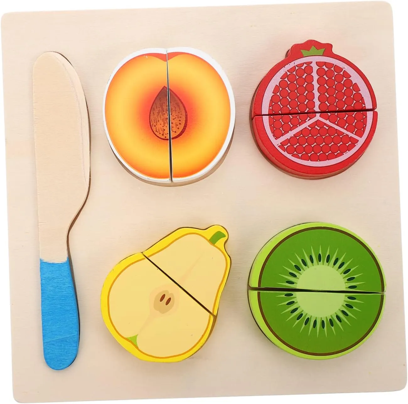 Play Educational Pretend Play Kitchen Toys for Toddlers Interactive Fruit Puzzle intersect extreme for Early Learning Simulation for Ages UPKOCH 1set Boy Girl Fruit Cutting 